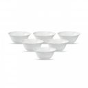 Diva From La Opala , Classique Collection, Opal Glass Vegetable Bowl Set 6 Pcs, Plain White, White, 200 MLs...