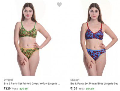 Divastri Bra & Panty Set Upto 82% Off Starting From Rs 135