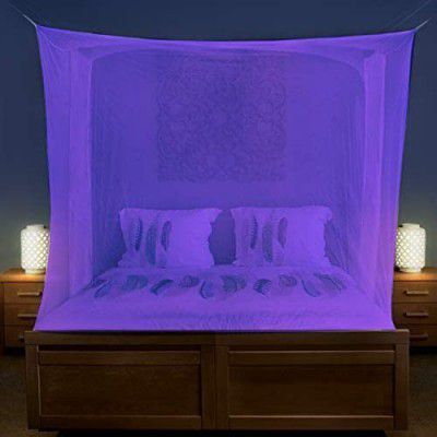 Divayanshi Mosquito net for Bed, Polycotton Mosquito Net for Double Bed and Single Bed, Frame Hung Mosquito net -3x6.5 ft,Purple