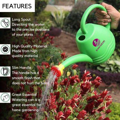 Divayanshi Premium 2L/5L Watering Can for Plants – Long Spout, Leak-Proof Design