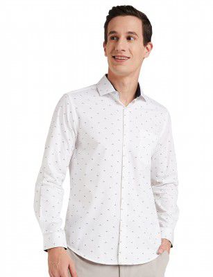 Diverse Men's printed Slim Fit Formal Shirt (DCMFF06SC11L32-805B_White3 44)