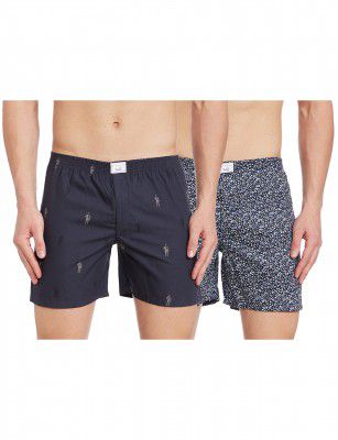 Diverse Mens Shorts Slim Fit Printed Cotton Boxer (Pack of 3)
