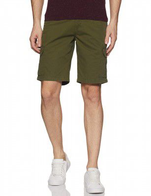 Diverse Men's Solid Mid-Rise Shorts