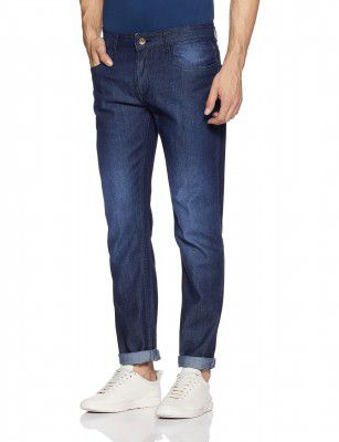 Diverse Men's Straight Fit Jeans (DVD01D1L02-8b_Indigo Blue_34W x 33L)
