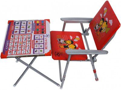 DIVESHTOYSHOP Wooden Adjustable Folding Printed Table and Chair