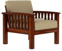 Divine Arts 1 Seater Solid Sheesham Wood Three Seater Sofa Set ...