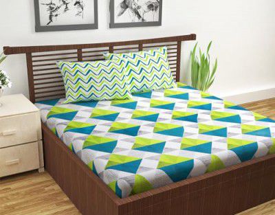 Divine Casa 144 TC Serene Tranquil Cotton Soft and Warm Mix N Match Bedsheet Set for Double Size Bed Soft Durable Sheets - Love Bird upto 200 tc, multi colour
