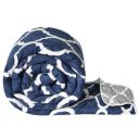 Divine Casa Microfibre Comforter/Blanket/Quilt/Duvet Lightweight, All Weather, Reversible Single Comforter, Navy Blue and White - Abstract (110 GSM)...