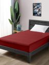 Divine CasaMaroon Solid Single 210 GSM Water Resistant Mattress Protector...