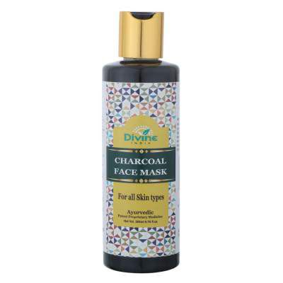 Divine India Charcoal Face Mask, 200 ml