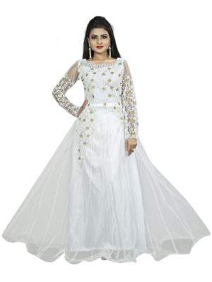 Divine International Trading Co Women's Net Semi-Stitched Gown