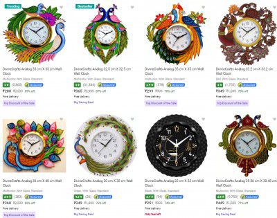 Divinecrafts Wall Clocks Starts ₹289 | Upto 89% Off