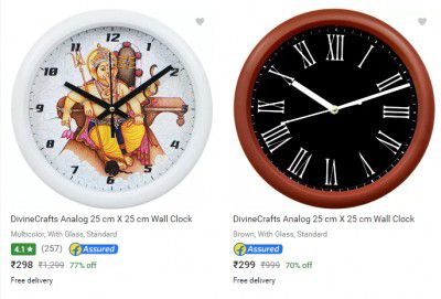 Divinecrafts Wall Clocks upto 77% off