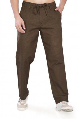DIVISIVE Men's Relaxed Fit Cotton Linen Trousers