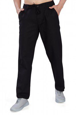DIVISIVE Men's Relaxed Fit Cotton Linen Trousers
