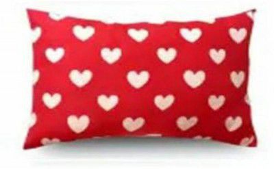 Divvay Homes 3D Printed Pillows Cover  (69 cm*46 cm, Red, White)