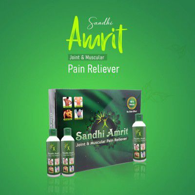 Divya Shri Sandhi Amrit Pain Relief Oil | Pure Herbal and Ayurvedic for Joint Pain, Muscle Ache and Body Pain (200ml x 3 bottles)