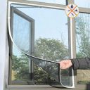 Divyanshi 120 GSM Insect Net, White, 3x4 ft Window Mosquito Mesh Stitched Net Screen with Hook & Loop Tape...