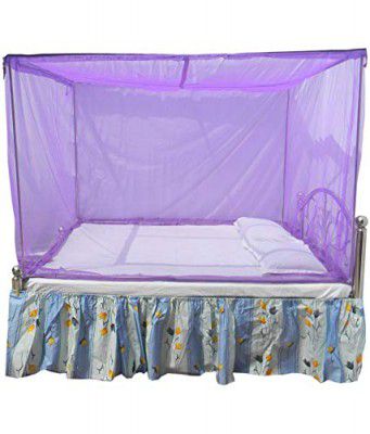Divyanshi Mosquito Net Purple Mosquito Net for Single Bed/Double Bed, 3x6.5 Insect Protection Net