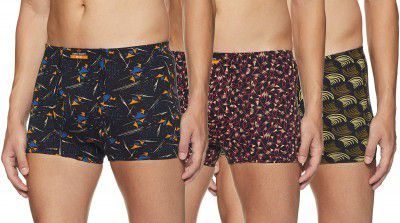 Dixcy Scott Men's Cotton Originals Trunk Snug Fit Solid Innerwear - Crazy Trunk (Pack of 3)