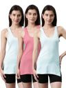 Dixcy Slimz Solid Scoop Neck Sleeveless Slim Fit Thigh Length Camisole for Women...
