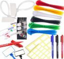 DIY Crafts 100 Ties 100 Label 3 Marker, Combo Offer, Nylon Colourful Cable Zip Tie Mounts