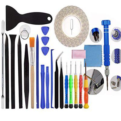 Diy Crafts India 302707174108 5 in 1 Opening Pry Screwdriver Repair Tool Kit With Display Double Adhesive Tape, Multicolor, 25 Piece