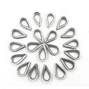 DIY Crafts (Y) M6 Galvanized Steel 1/4 Diameter Wire Rope Cable 6mm Thimbles Rigging Pack of 20 Pcs ...