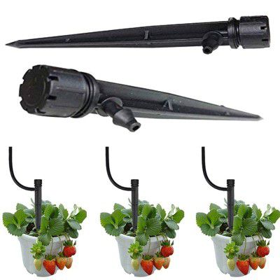 DIY DIYC-11638 Crafts Drip Emitters Perfect for 4mm / 7mm Tube, Adjustable 360 Degree Water FlowKits (12x Drippers On Stake, 5 Meter Pipe 44419 + T Jointer)