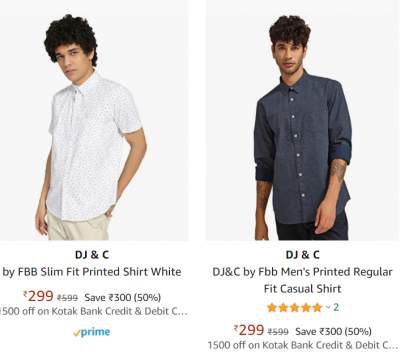 DJ & C by FBB Shirt Upto 72% Off