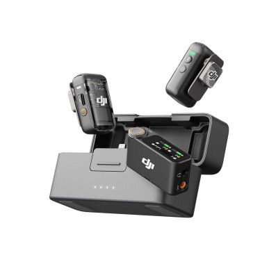 DJI MIC 2 (2 TX + 1 RX + Charging Case), All-in-One Wireless Microphones