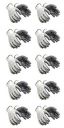 DMC Nylon Industrial & Home Safety Cut Resistant Hand Gloves (White & Grey) - 10 Pairs...