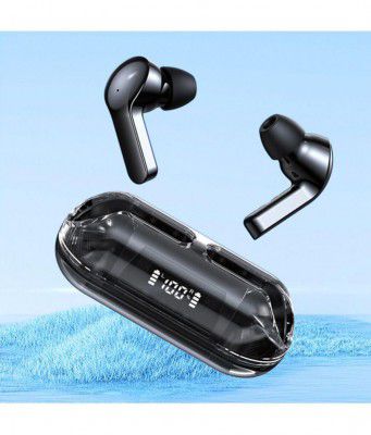 DMJ- S10 Pro On Ear TWS - Transparent Digital Display Ear Buds