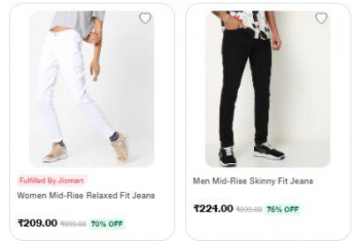 Jiomart : DNMX Womens Jeans & Jeggings Starts At Rs 209