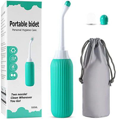 DOCAT Handheld Portable Bidet Spray Bottle for Toilet Retractable Bidet Angled Nozzle Jet Spray for Personal Hygiene