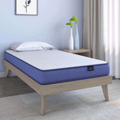 Doctor Dreams by Nilkamal Plus Memory Foam 6 Inch Orthopaedic Mattress, Ideal for Back and Neck Support, with Soft Cover, Single Size Premium Mattress (72x35x6, Blue & White)