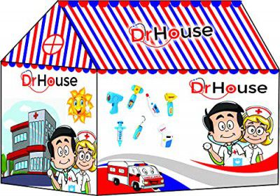 Doctor Fun Tent House with LED Lights,Indoor-Outdoor Set for Kids (95*72*102 cm) (Doctor House Tent)