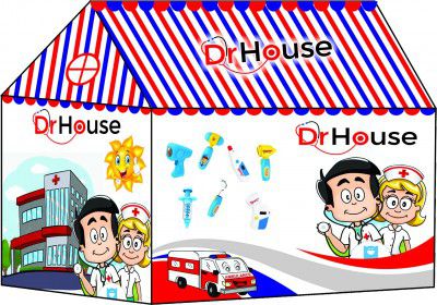 Doctor Tent House Indoor-Outdoor Set for Kids (95*72*102 cm) (Doctor House Tent)