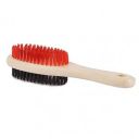 Dogista Wooden Dog Brush, Double Side Grooming & Shedding Comb, Small...