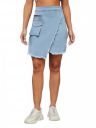 Dolce Crudo Women's Regular Fit Mid Rise Midi Denim Skirt (DOSS23DEN09-12-522-38, Peacock Blue, 38)...