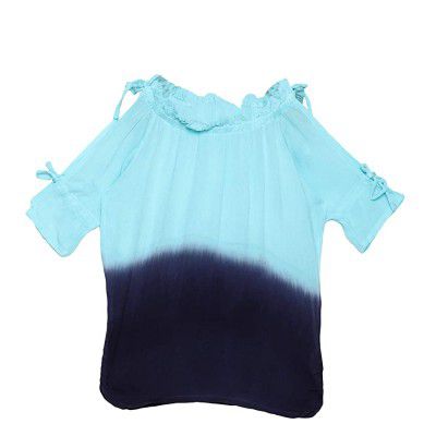 Doll Up Girls Printed Blue Top