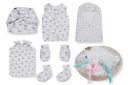 Doll Up Organic Born Baby Grey and White Gift Combo Set...