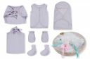 Doll Up Organic Born Baby Purple Grey Gift Combo Set...