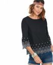 Doll Up Womens Plain with Embroidered Top...