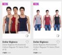 Dollar Bigboss Cotton Regular Fit Vests (Pack of 3)...