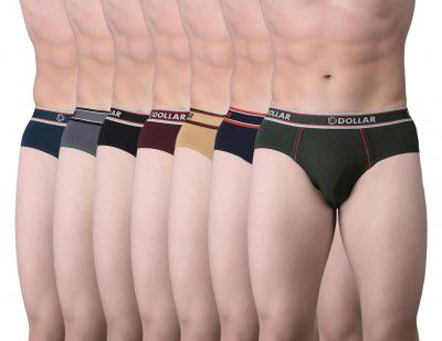 Dollar Bigboss Men's Solid Cotton Brief (Pack of 7)