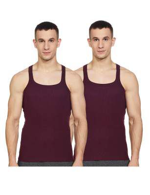 Dollar Bigboss Men's Solid Vest (Pack of 2)