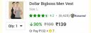 Dollar Bigboss  Pack of 2 Derby RN Cotton Men Vest...