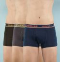 Dollar Bigboss  Pack of 3 Combed Cotton Double Pouch Support Solid Men Trunk...