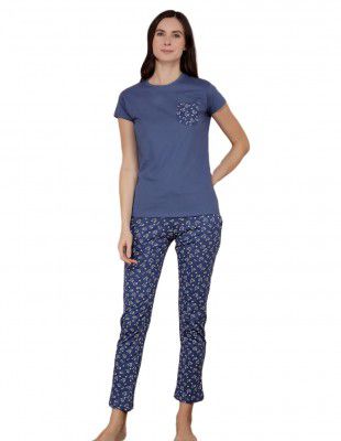 Dollar Missy Women's Combed Cotton T-Shirt Pyjama Night Suit